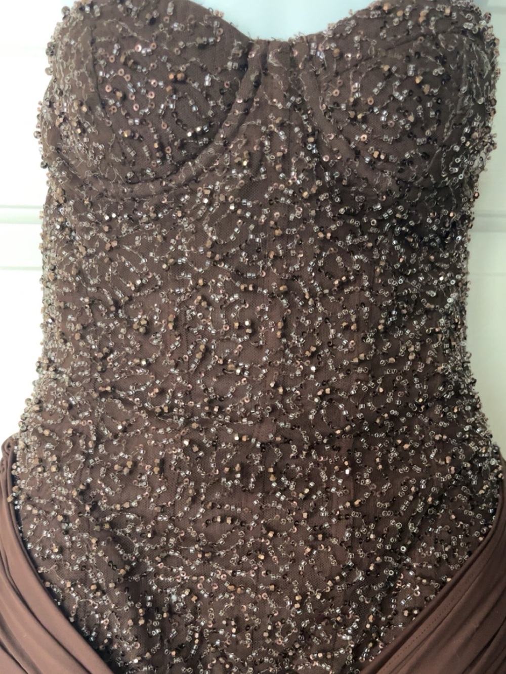 Brown elegant prom dress